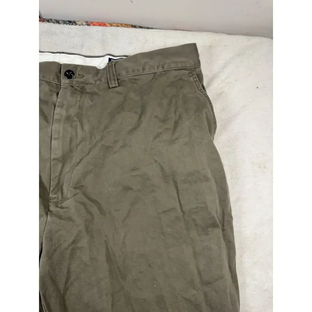 Polo Ralph Lauren Prospect Pants Mens Olive Khaki 100% Cotton Chino 38/30